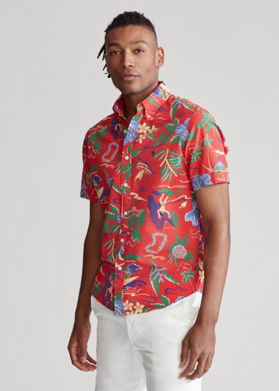 Men's Polo Ralph Lauren Classic Fit Seersucker Shirts | 167349DTQ